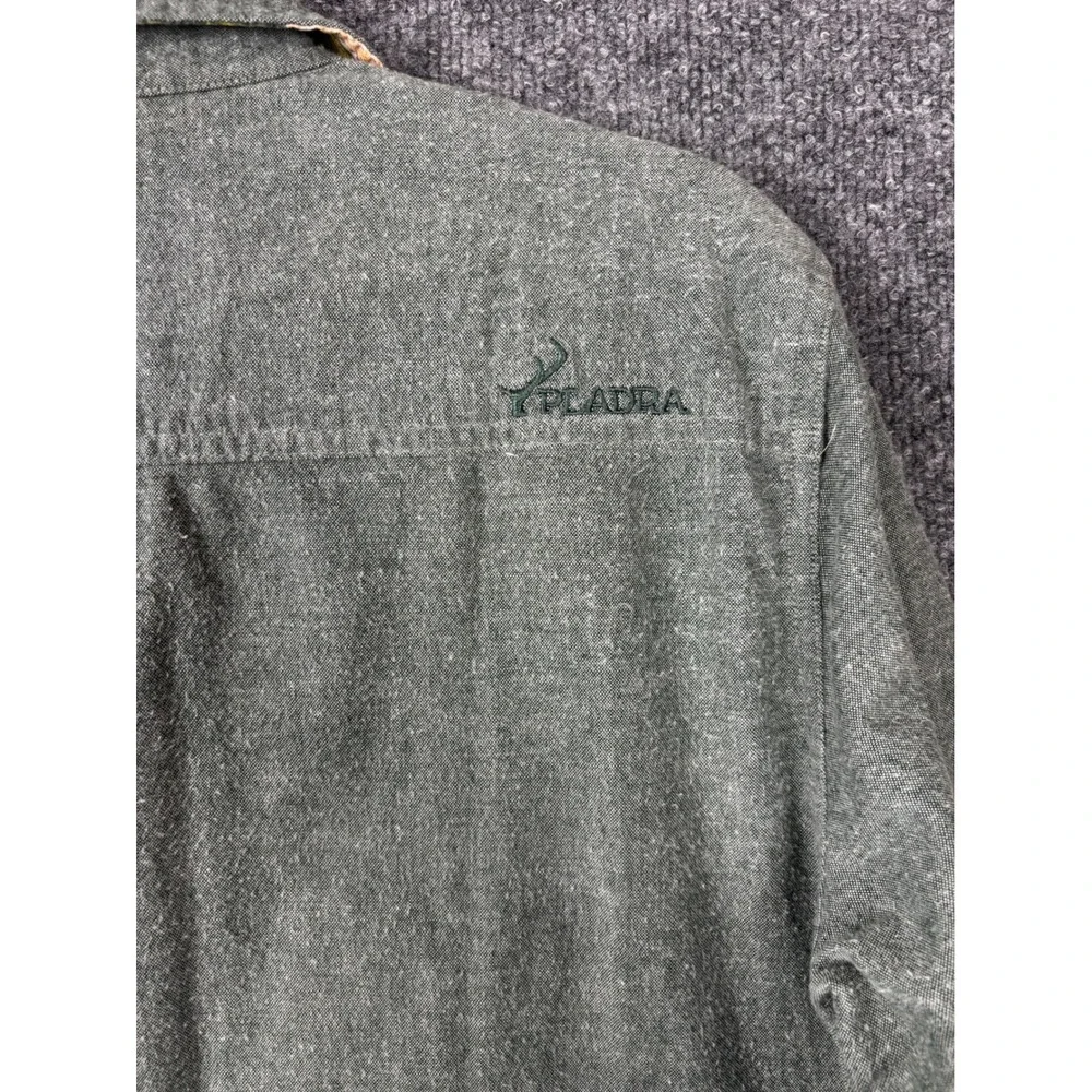 Pladra Flannel Shirt Mens Small‎ Green Button Down Made in USA Landscape Lining - Picture 7 of 11